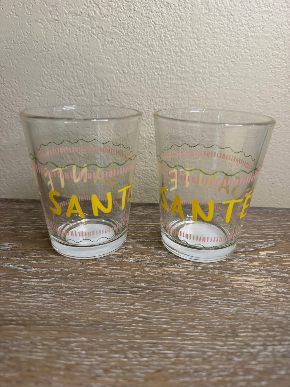 9.6 fl oz Glass Cups Sante - Bullseye's Playground set of 2